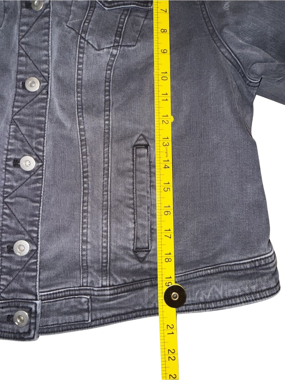 Pilcro and the Letterpress by Anthropologie Distressed Black Jean Jacket XL - Picture 3 of 10